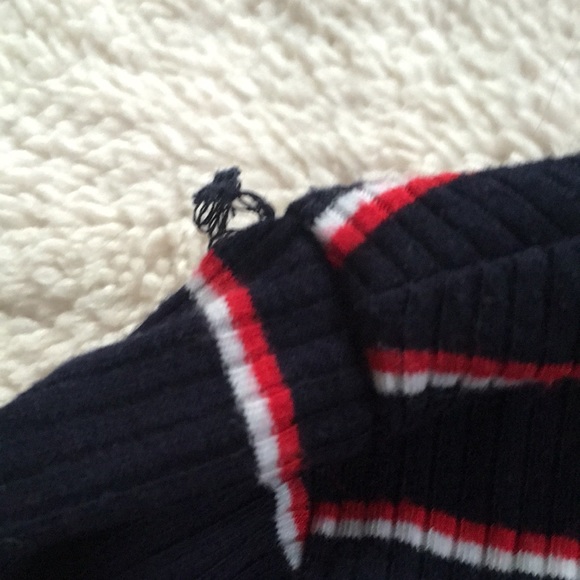 Forever 21 navy ribbed collared stripes t shirt - Picture 5 of 5